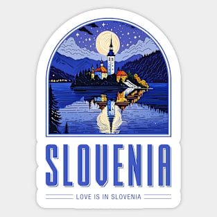 Love is in Slovenia Sticker